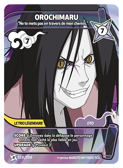 Orochimaru — Ne te mets pas en travers de mon chemin. – KS-126 – Naruto Mythos TCG Konoha Shidō Chapitre 1 FR
