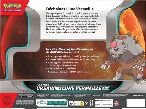 Pokémon - Coffret Novembre 2024 : Ursaking Lune Vermeille ex