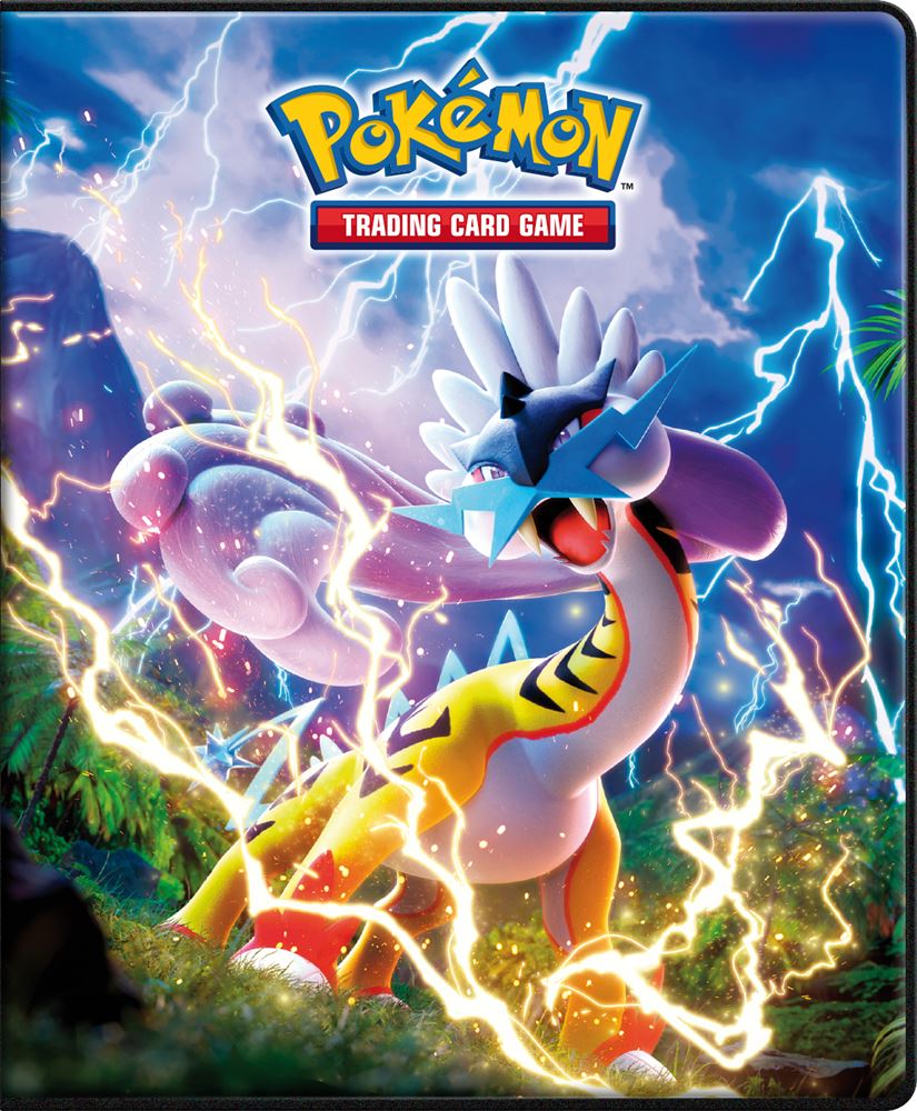 Cahier range-cartes Pokémon A5 - EV05 Forces Temporelles - 80 cartes Pokemon (Raikou)