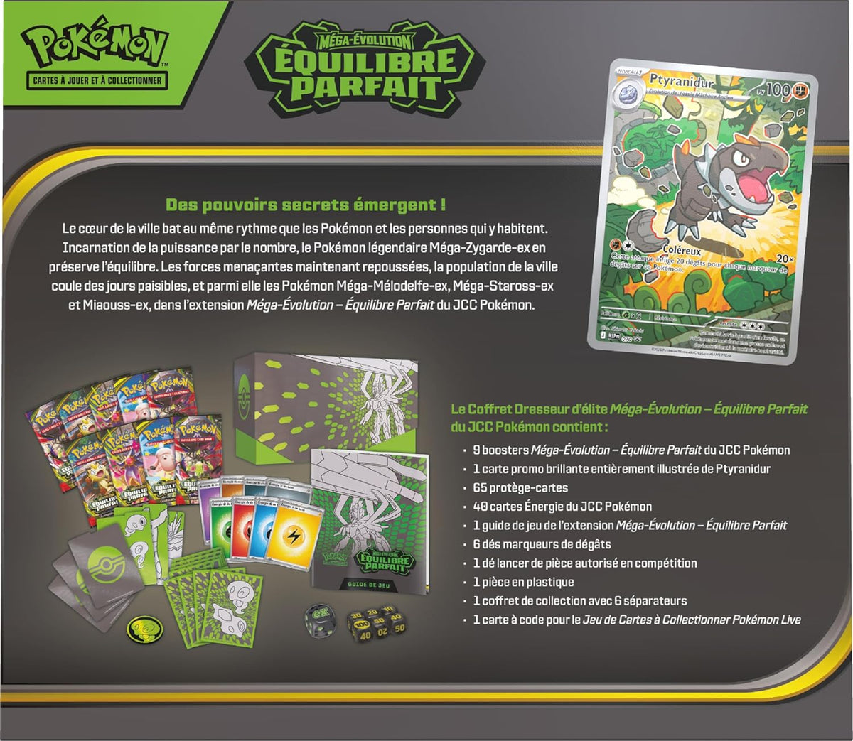 Pokémon - Coffret Dresseur d’Élite ME03 Équilibre Parfait : Méga Zygarde – image produit 3