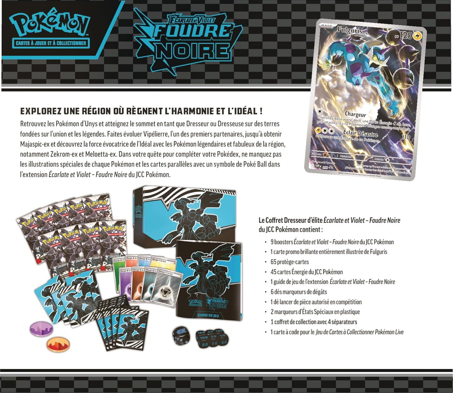 Pokémon – Coffret Dresseur D'Élite EV10.5 : Foudre Noire