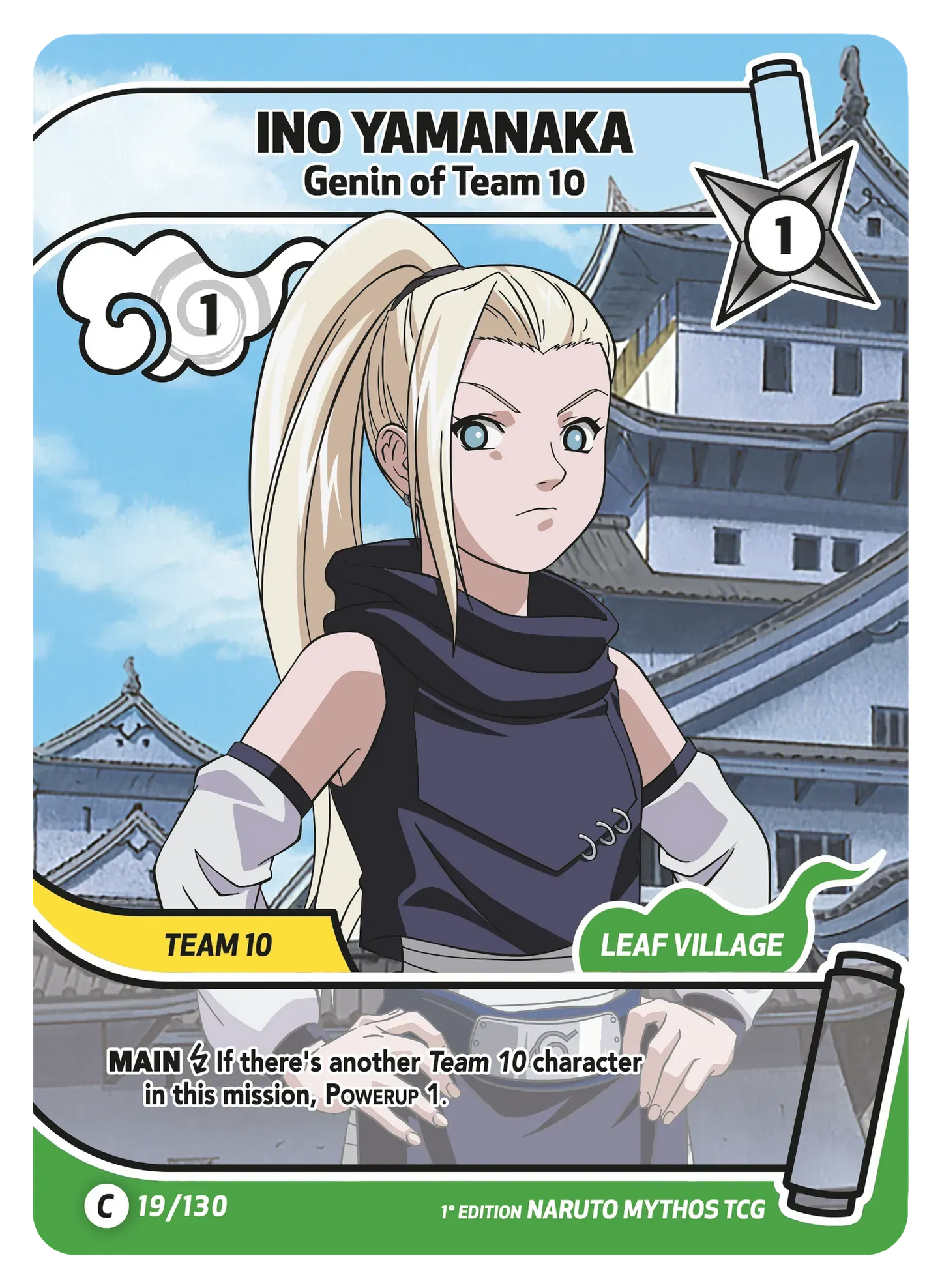 Ino Yamanaka — Genin de l’Équipe 10 – KS-019 – Naruto Mythos TCG Konoha Shidō Chapitre 1 FR