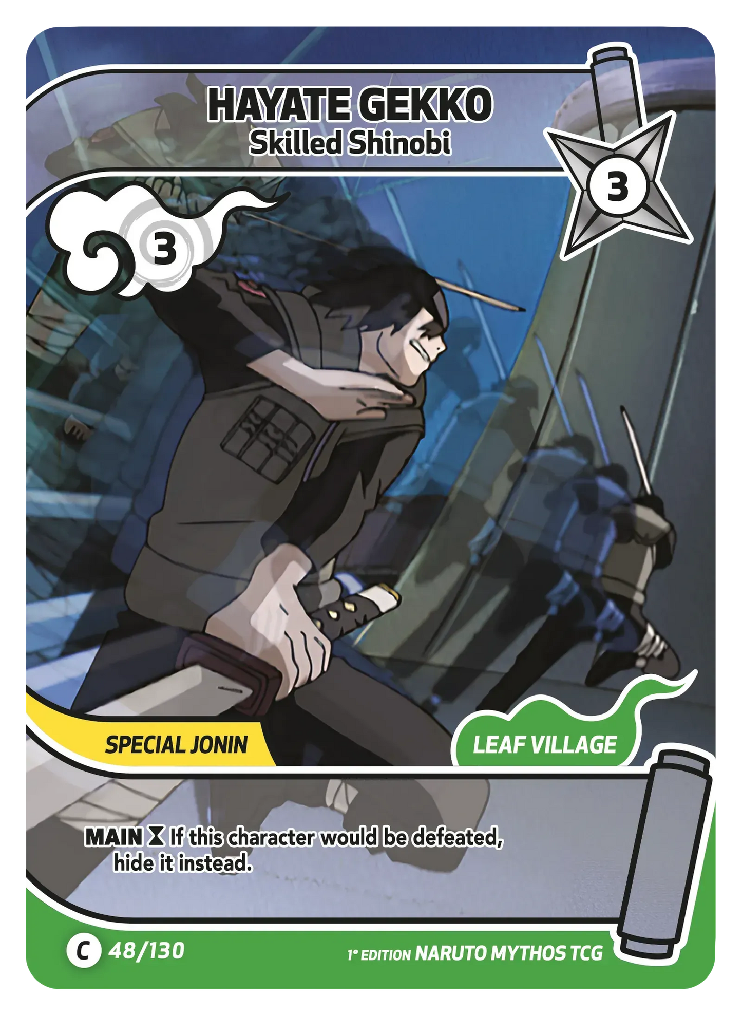 Hayate Gekko — Shinobi talentueux – KS-048 – Naruto Mythos TCG Konoha Shidō Chapitre 1 FR