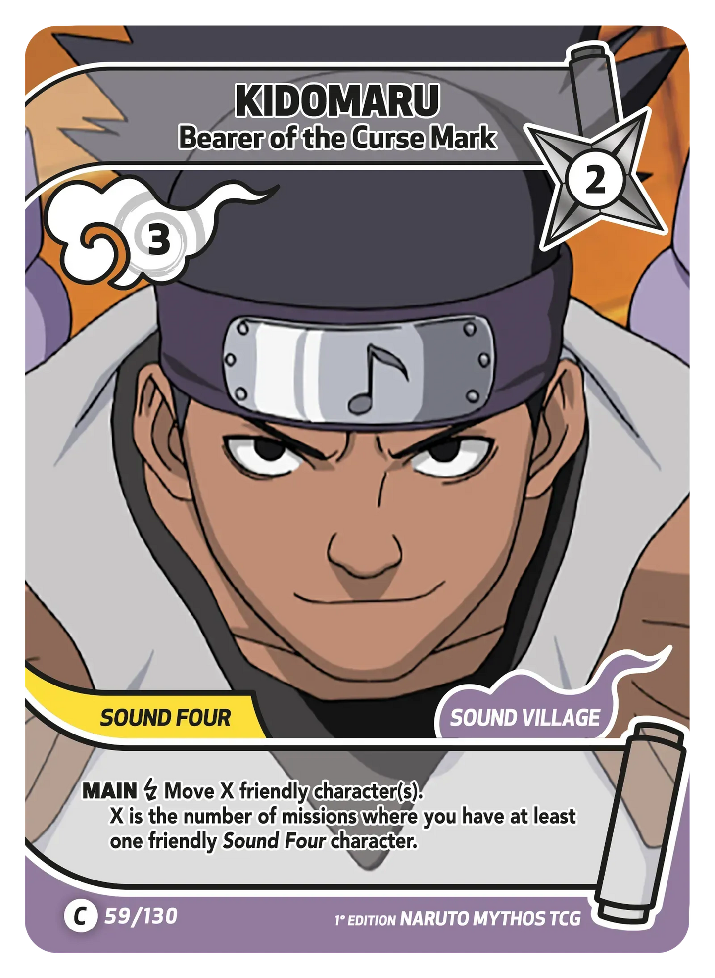 Kidômaru — Porteur de la Marque Maudite – KS-059 – Naruto Mythos TCG Konoha Shidō Chapitre 1 FR