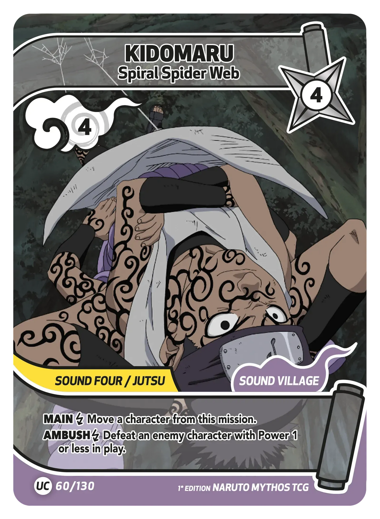 Kidômaru — Déploiement de la Toile – KS-060 – Naruto Mythos TCG Konoha Shidō Chapitre 1 FR