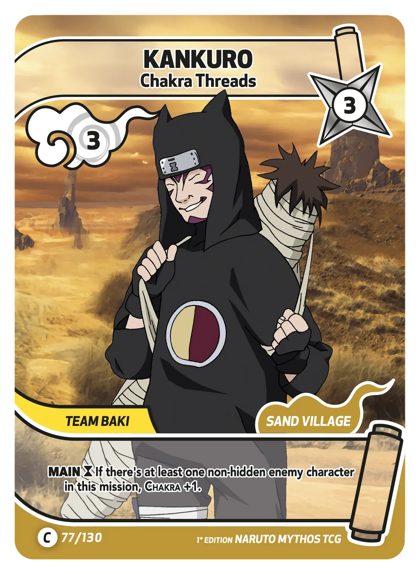 Kankuro — Fils de Chakra – KS-077 – Naruto Mythos TCG Konoha Shidō Chapitre 1 FR