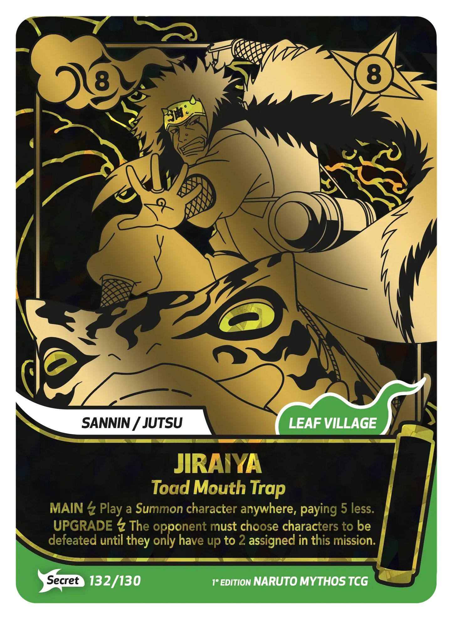 Jiraiya — Dans l’Estomac du Crapaud – KS-132 – Naruto Mythos TCG Konoha Shidō Chapitre 1 FR