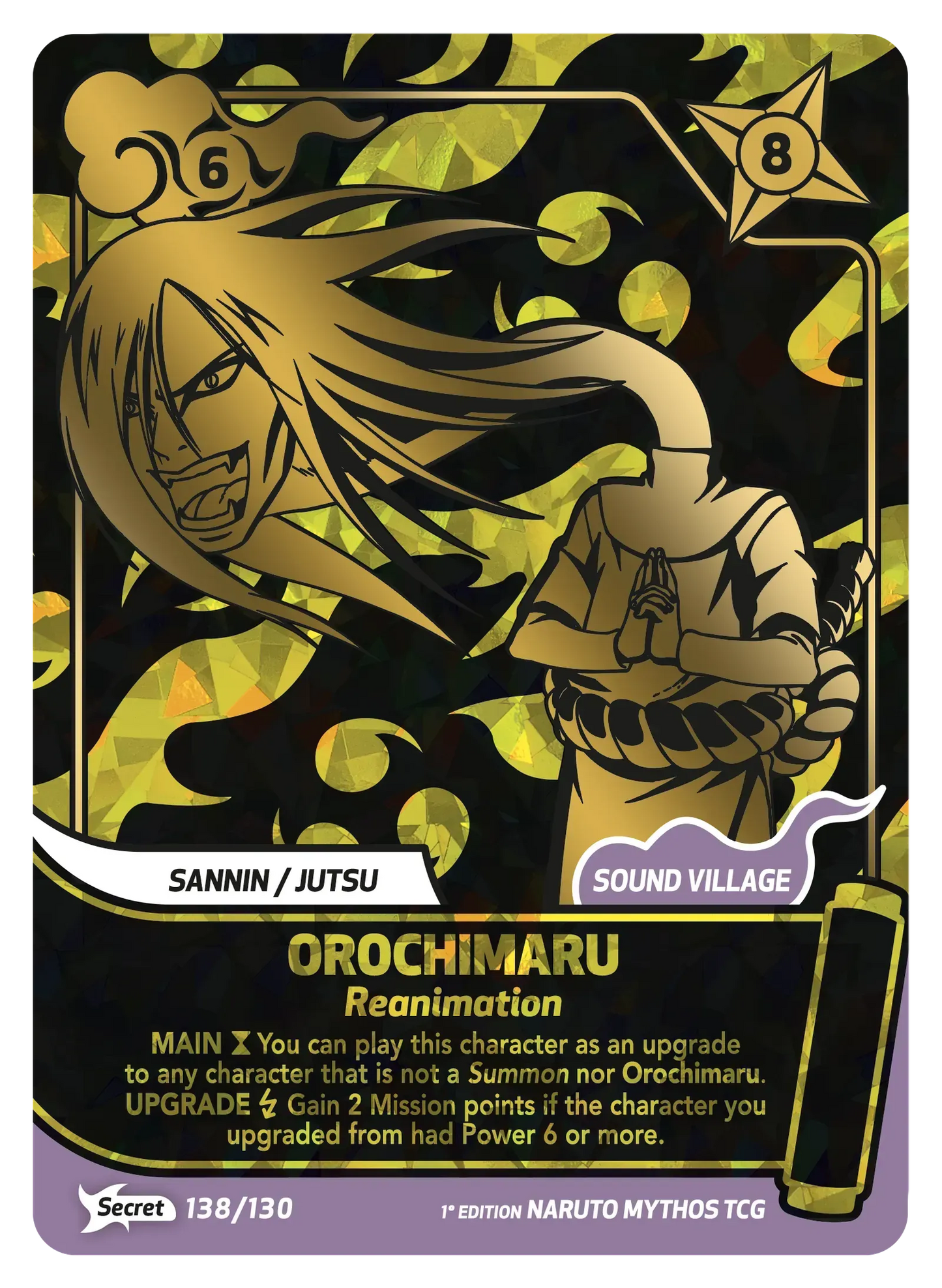 Naruto Mythos TCG – Orochimaru — Reanimation – KS-138 – Secret – Konoha Shidō Série 1