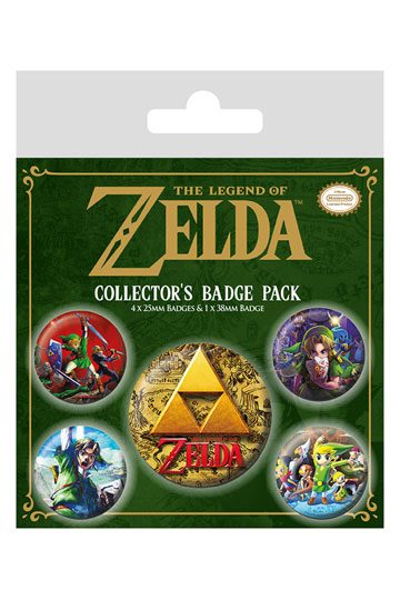 The Legend of Zelda Pack 5 Badges Classics