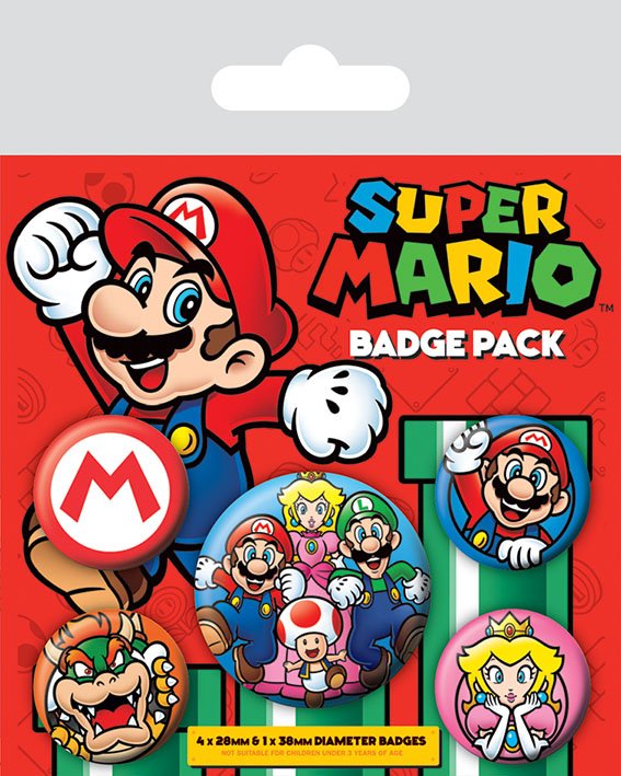 Super Mario Badges Pack (5 Pièces)