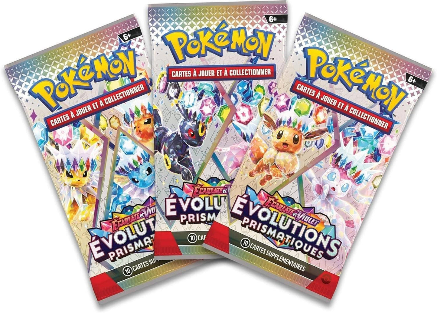 Pokémon Tri-Pack Collection Autocollant Réajustable EV08.5 Évolutions Prismatiques