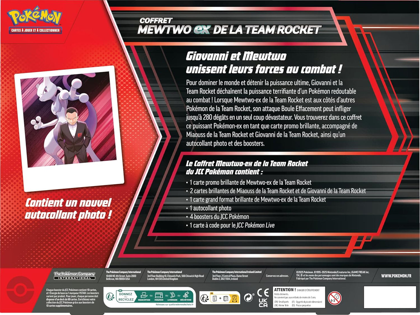 Pokémon - Coffret Mewtwo ex de la Team Rocket – Juin 2025