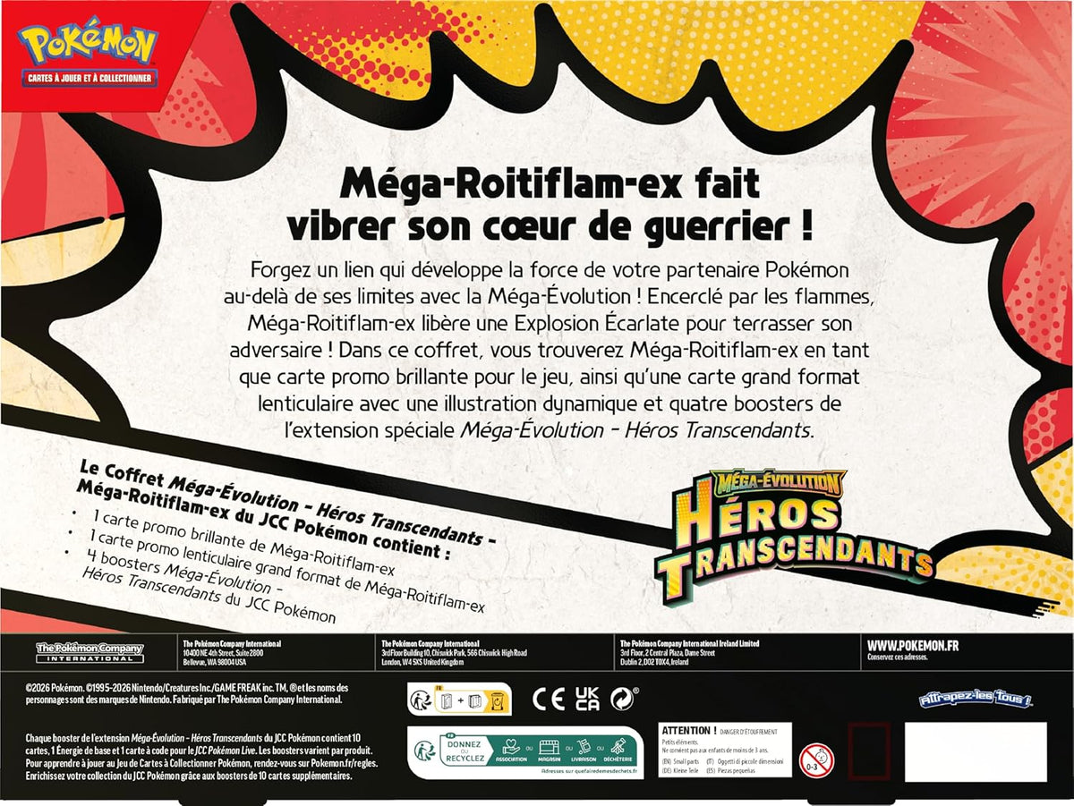 Pokémon - Coffret ME02.5 Héros Transcendants : Méga Roitiflam ex – image produit 4