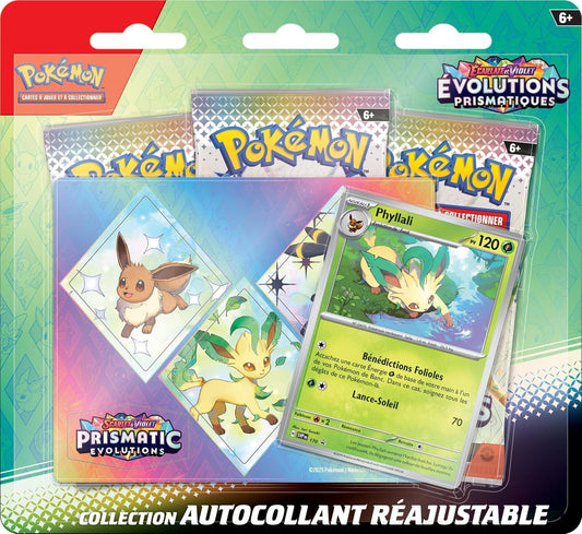 Pokémon Tri-Pack Collection Autocollant Réajustable EV08.5 Évolutions Prismatiques