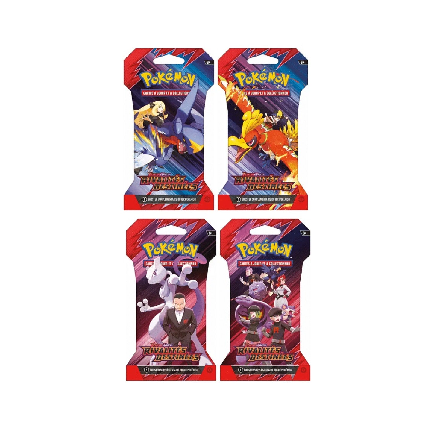 🔥 Pokémon - Artset de 4 Boosters sous Blister EV10 : Rivalités Destinées 🎴✨