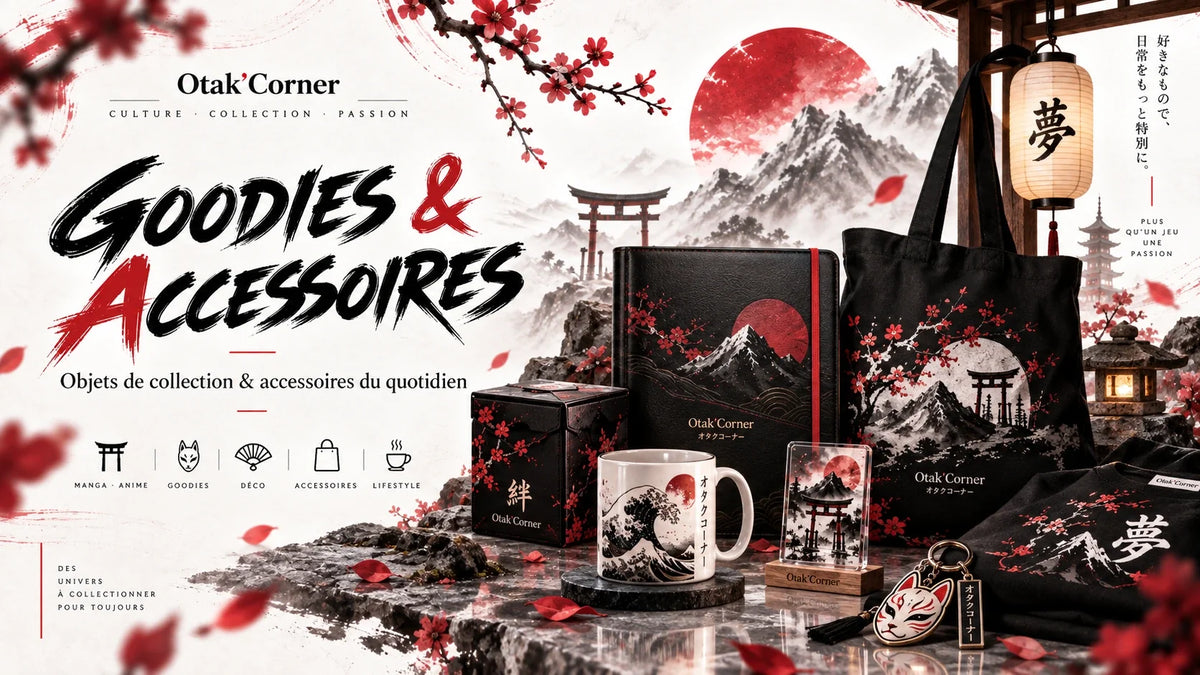 Goodies & Accessoires Otak’Corner — visuel manga premium