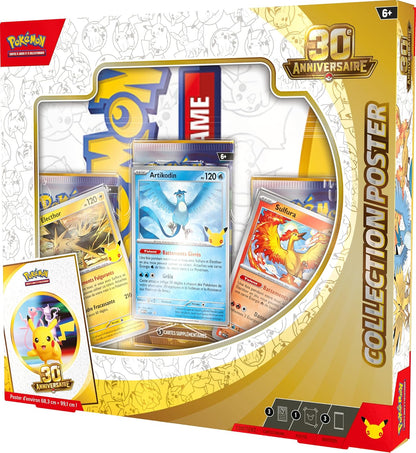 Collection Poster Pokémon 30ᵉ Anniversaire – Artikodin, Électhor & Sulfura – FR