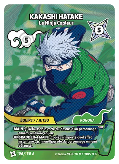 Kakashi Hatake — Le Ninja Copieur – KS-106-A – Naruto Mythos TCG Konoha Shidō Chapitre 1 FR