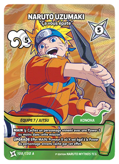 Naruto Uzumaki — Ça vous épate – KS-108-A – Naruto Mythos TCG Konoha Shidō Chapitre 1 FR