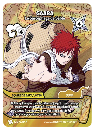 Gaara — Le Sarcophage de Sable – KS-120-A – Naruto Mythos TCG Konoha Shidō Chapitre 1 FR