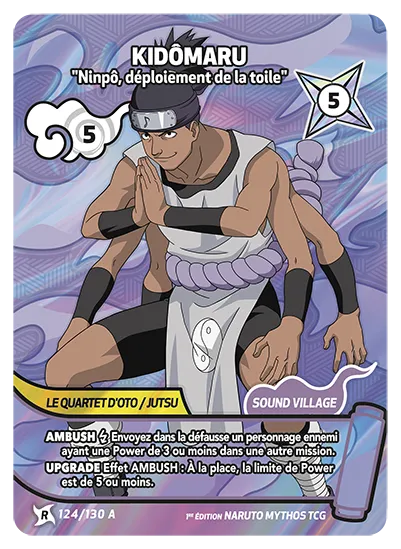 Kidômaru — Ninpô, déploiement de la toile – KS-124-A – Naruto Mythos TCG Konoha Shidō Chapitre 1 FR