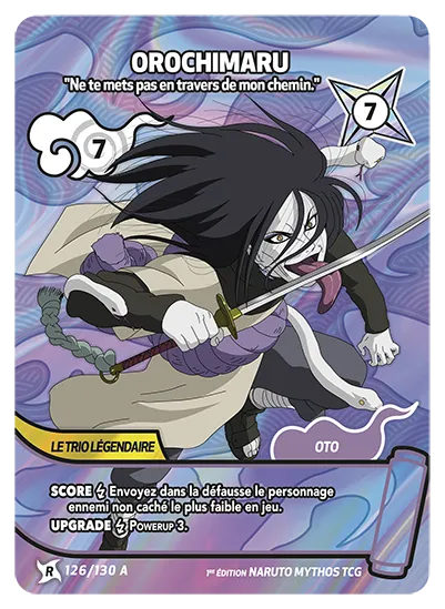 Orochimaru — Ne te mets pas en travers de mon chemin. – KS-126-A – Naruto Mythos TCG Konoha Shidō Chapitre 1 FR
