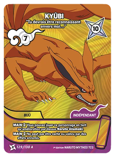 Kyûbi — Tu devrais être reconnaissant envers moi… – KS-129-A – Naruto Mythos TCG Konoha Shidō Chapitre 1 FR