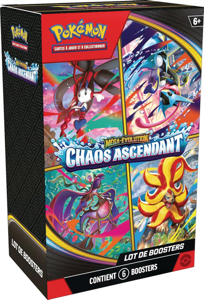 Pokémon – Lot de 6 Boosters ME04 : Chaos Ascendant – FR
