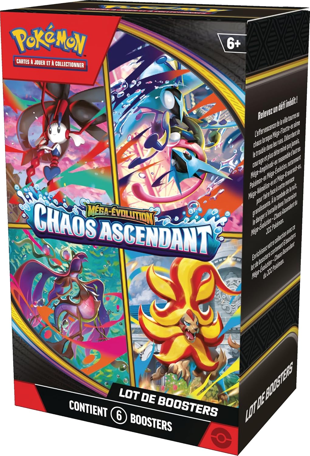 Pokémon – Lot de 6 Boosters ME04 : Chaos Ascendant – FR