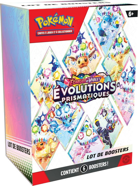 🌟 Pokémon – Lot de 6 boosters EV08.5 : Évolutions Prismatiques