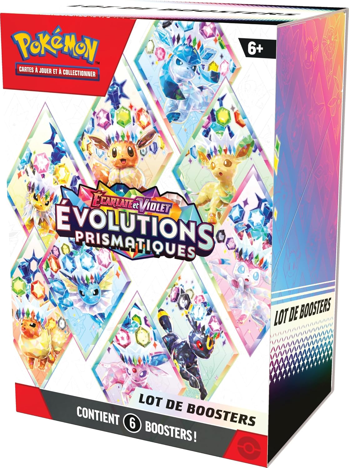 🌟 Pokémon – Lot de 6 boosters EV08.5 : Évolutions Prismatiques