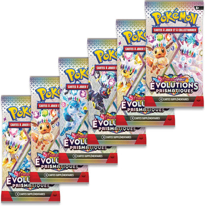 🌟 Pokémon – Lot de 6 boosters EV08.5 : Évolutions Prismatiques