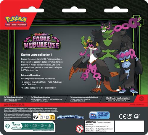 Pokémon - Tri Pack de 3 Boosters EV06.5 Fable Nébuleuse : Pêchaminus