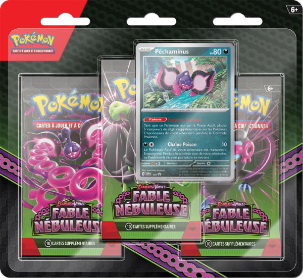 Pokémon - Tri Pack de 3 Boosters EV06.5 Fable Nébuleuse : Pêchaminus