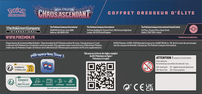 Pokémon – Coffret Dresseur d’Élite ME04 Chaos Ascendant : Méga-Amphinobi – FR