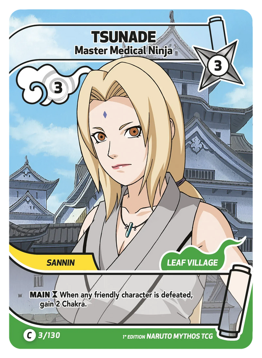 Naruto Mythos TCG – Tsunade — Master Medical Ninja – KS-003 – Commune – Konoha Shidō Série 1