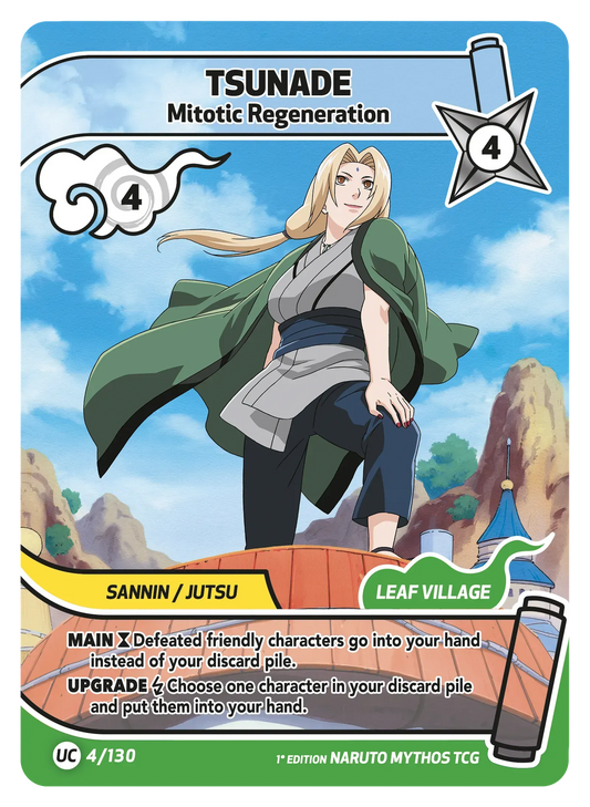 Naruto Mythos TCG – Tsunade — Mitotic Regeneration – KS-004 – Unco / Peu commune – Konoha Shidō Série 1