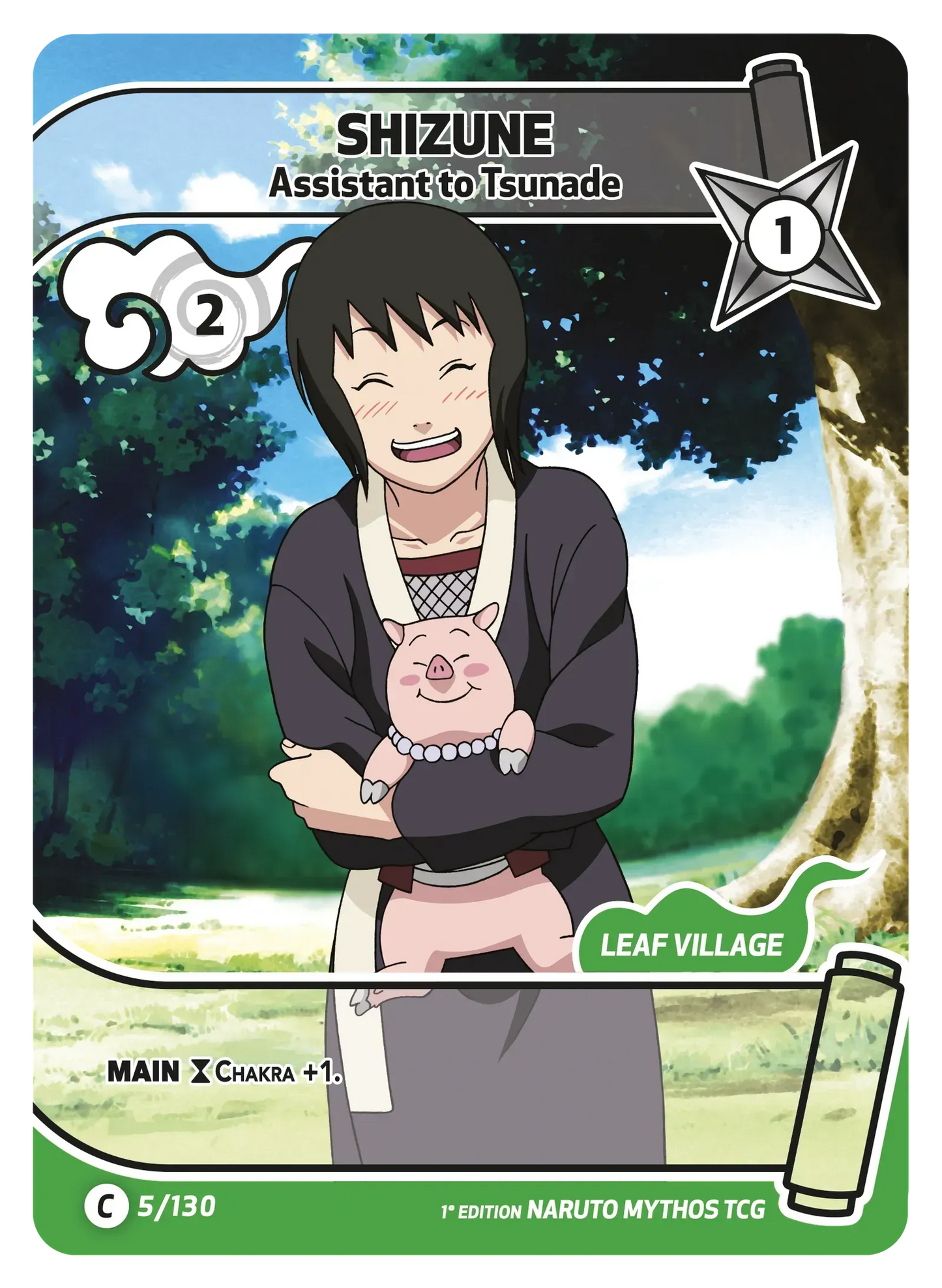 Naruto Mythos TCG – Shizune — Assistant to Tsunade – KS-005 – Commune – Konoha Shidō Série 1