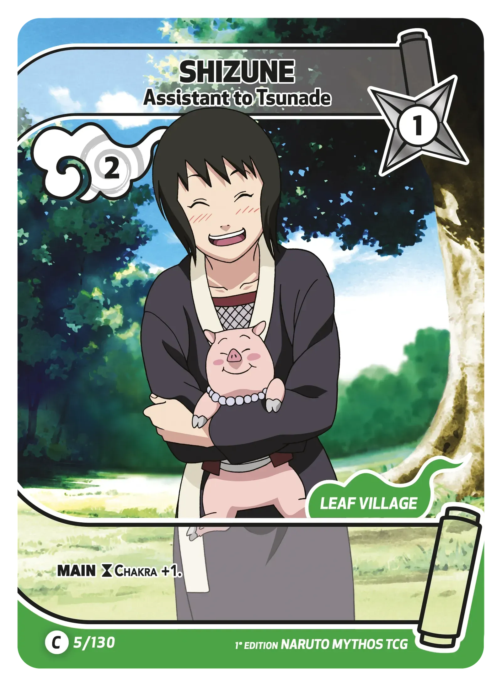 Naruto Mythos TCG – Shizune — Assistant to Tsunade – KS-005 – Commune – Konoha Shidō Série 1