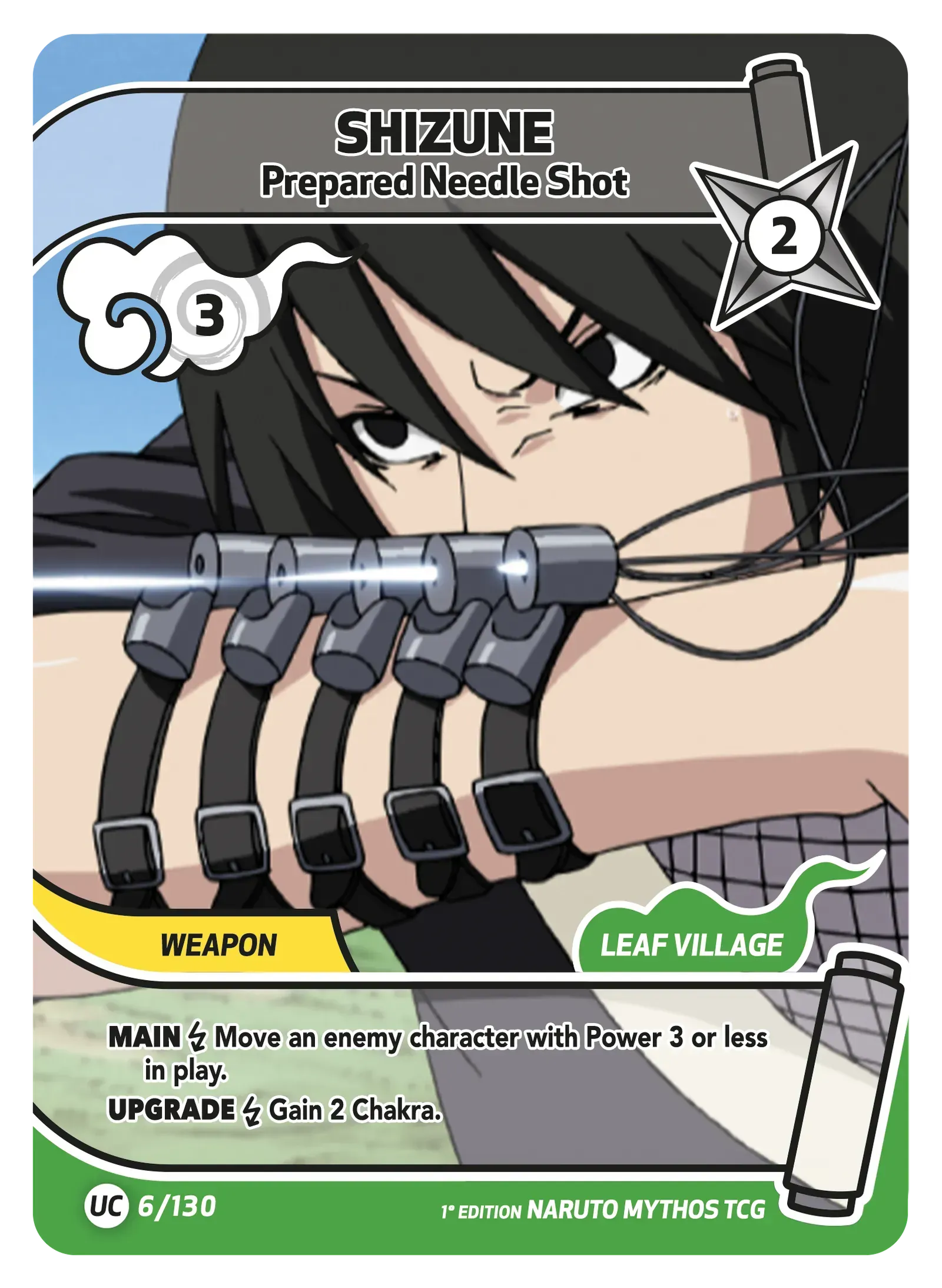 Shizune — Tir d’Aiguilles préparé – KS-006 – Naruto Mythos TCG Konoha Shidō Chapitre 1 FR