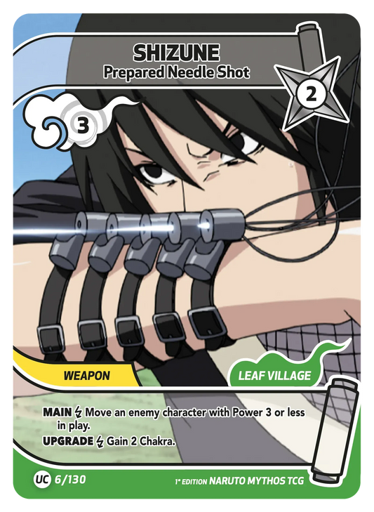Shizune — Tir d’Aiguilles préparé – KS-006 – Naruto Mythos TCG Konoha Shidō Chapitre 1 FR