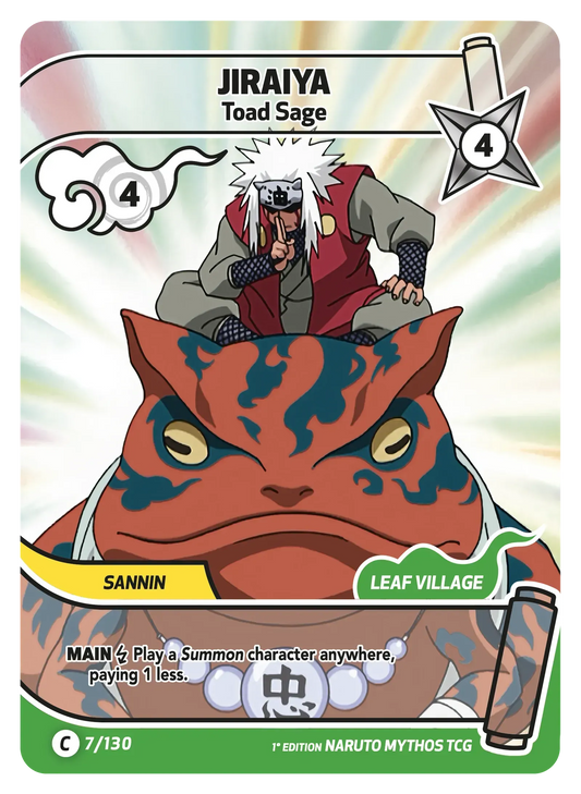 Jiraiya — Ermite des Crapauds – KS-007 – Naruto Mythos TCG Konoha Shidō Chapitre 1 FR