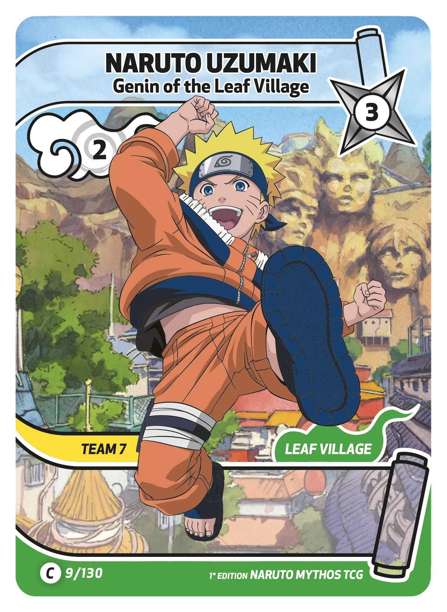 Naruto Uzumaki — Genin du Village de la Feuille – KS-009 – Naruto Mythos TCG Konoha Shidō Chapitre 1 FR