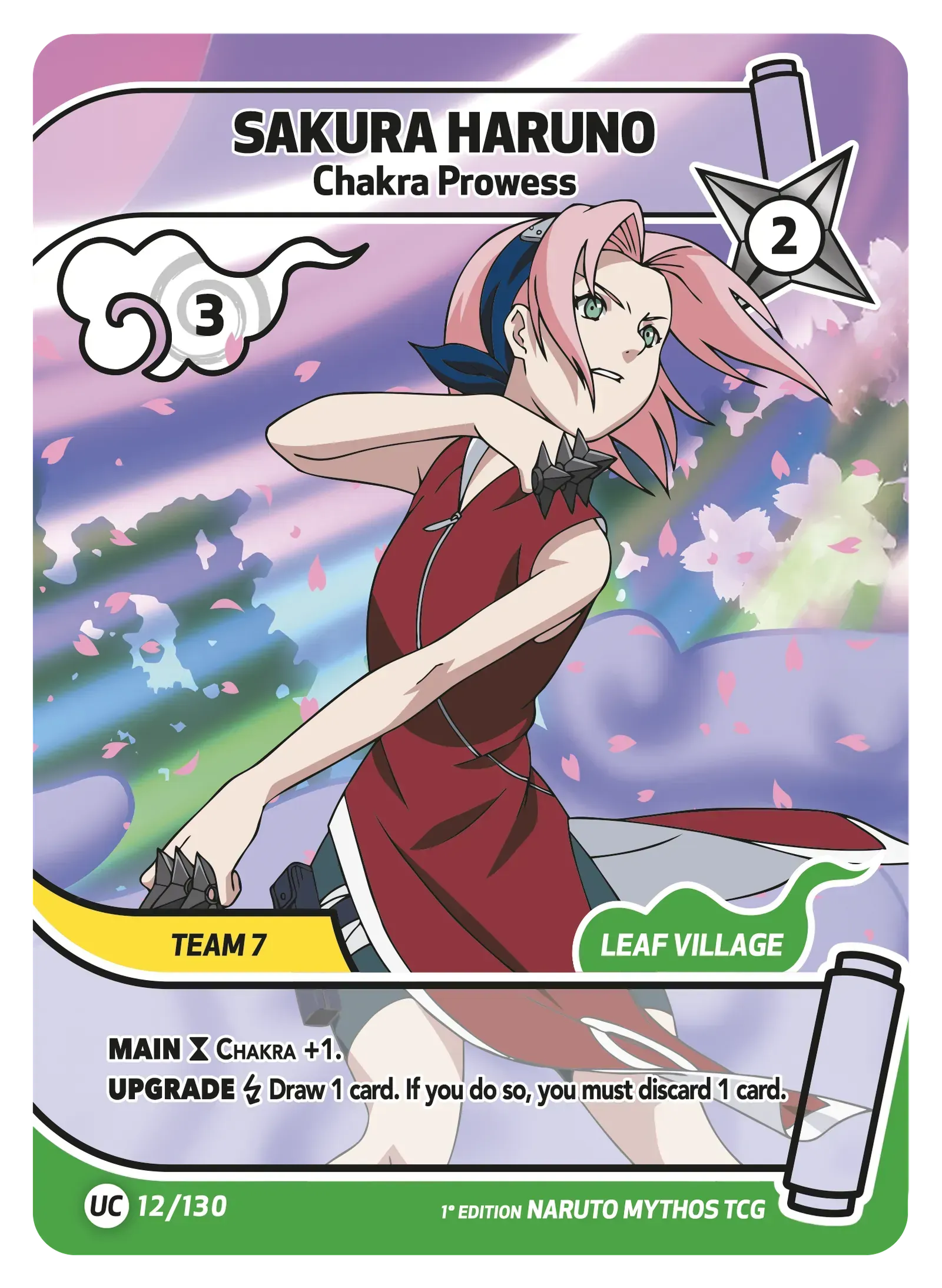 Sakura Haruno — Maîtrise du Chakra – KS-012 – Naruto Mythos TCG Konoha Shidō Chapitre 1 FR