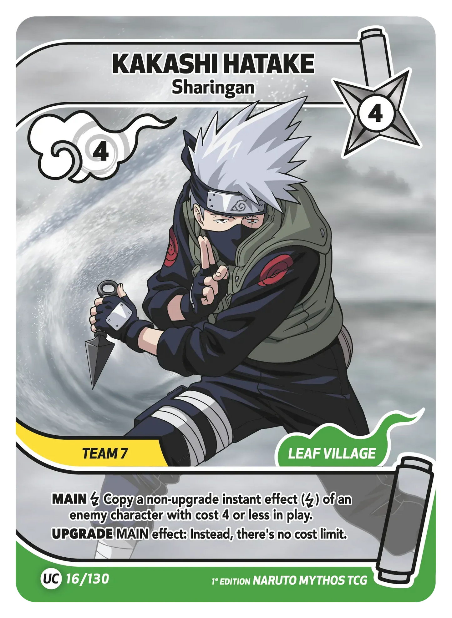 Kakashi Hatake — Sharingan – KS-016 – Naruto Mythos TCG Konoha Shidō Chapitre 1 FR