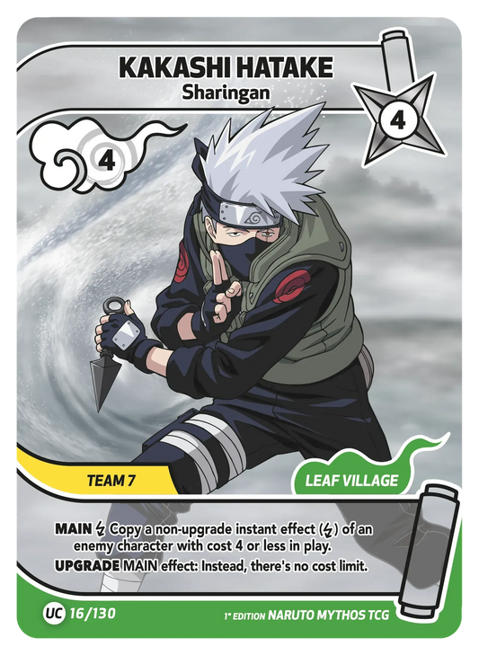 Kakashi Hatake — Sharingan – KS-016 – Naruto Mythos TCG Konoha Shidō Chapitre 1 FR