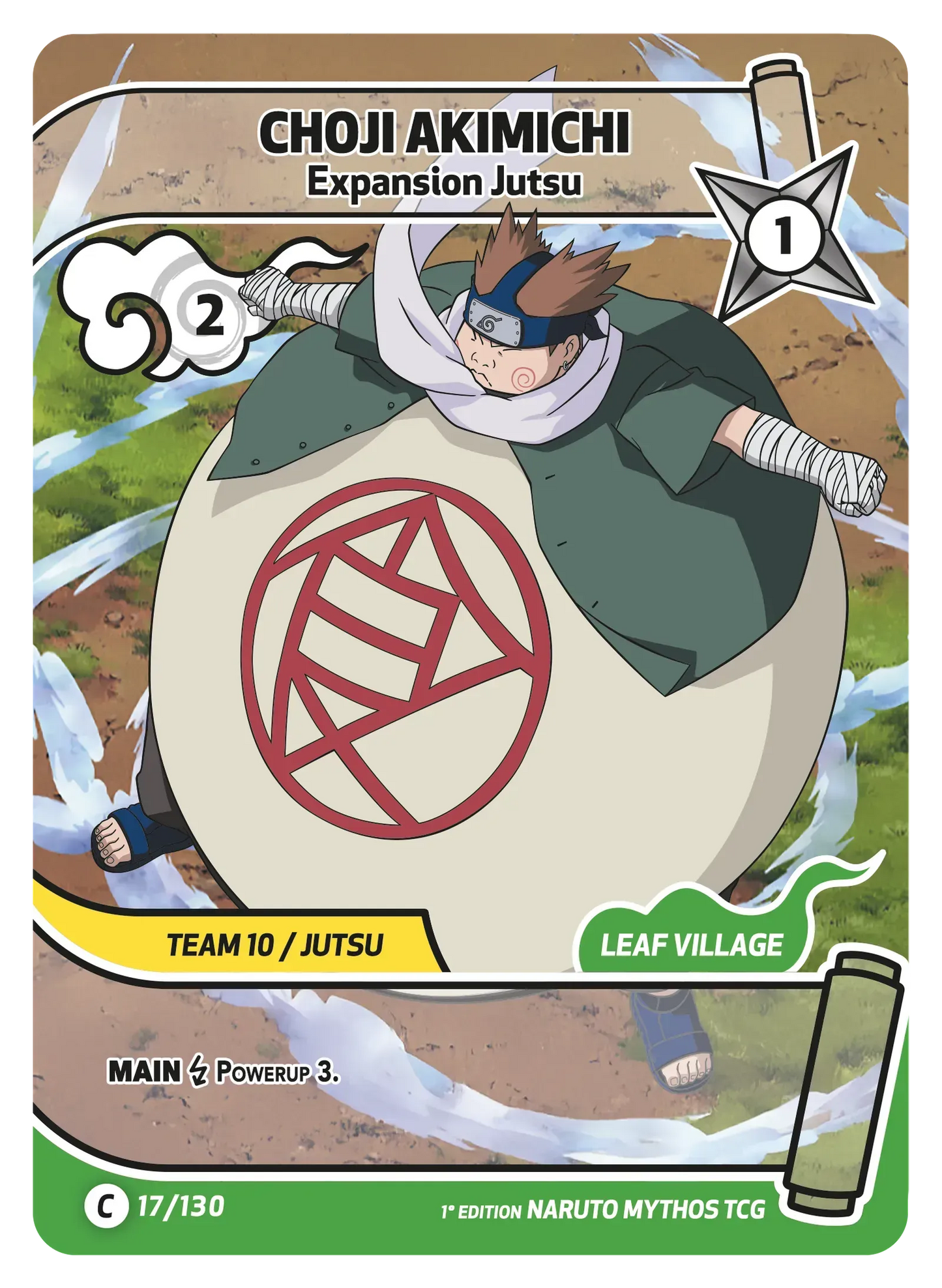 Chôji Akimichi — Décuplement – KS-017 – Naruto Mythos TCG Konoha Shidō Chapitre 1 FR