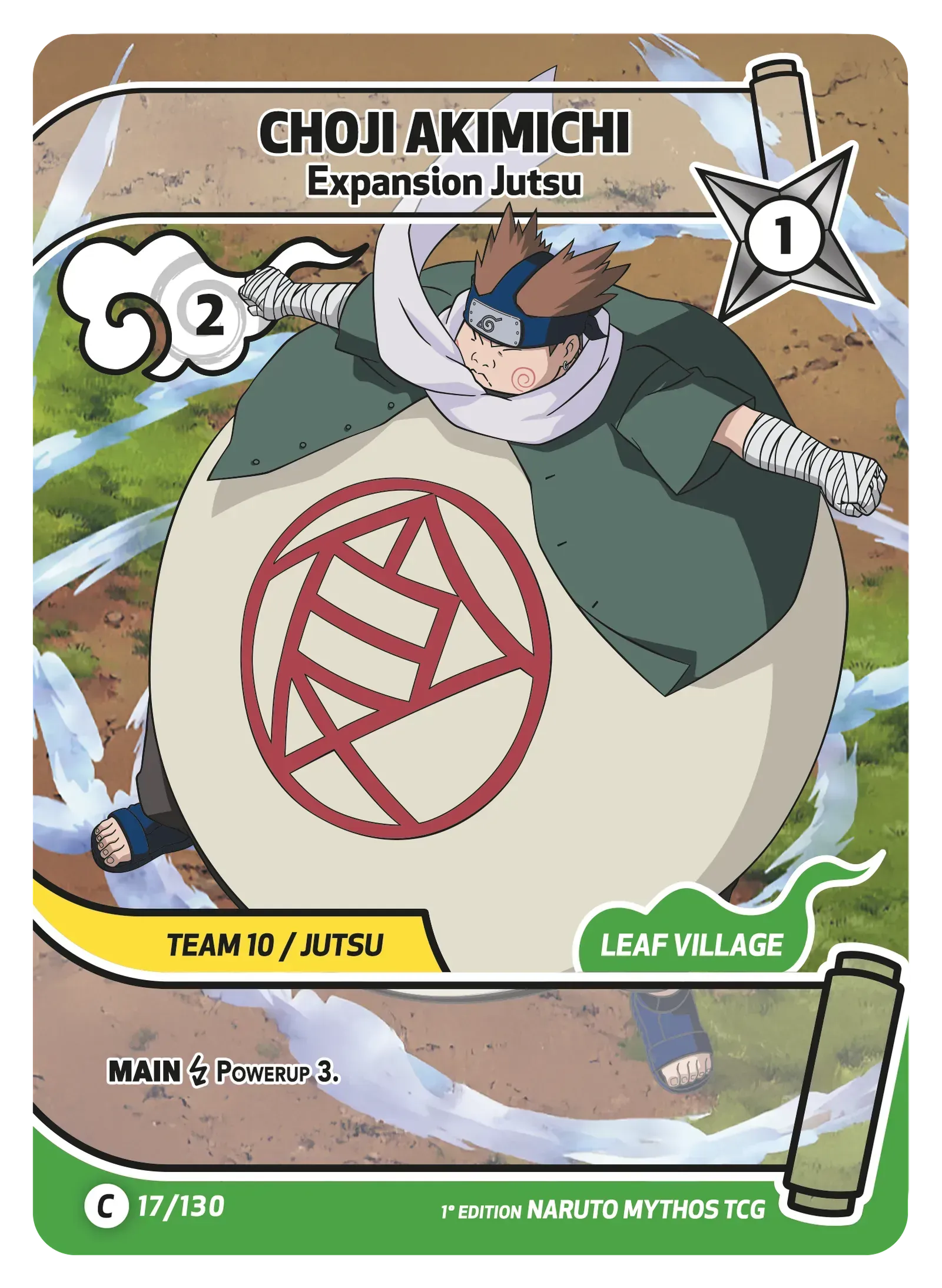 Chôji Akimichi — Décuplement – KS-017 – Naruto Mythos TCG Konoha Shidō Chapitre 1 FR