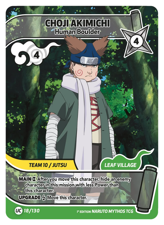 Chôji Akimichi — Le Boulet Humain – KS-018 – Naruto Mythos TCG Konoha Shidō Chapitre 1 FR