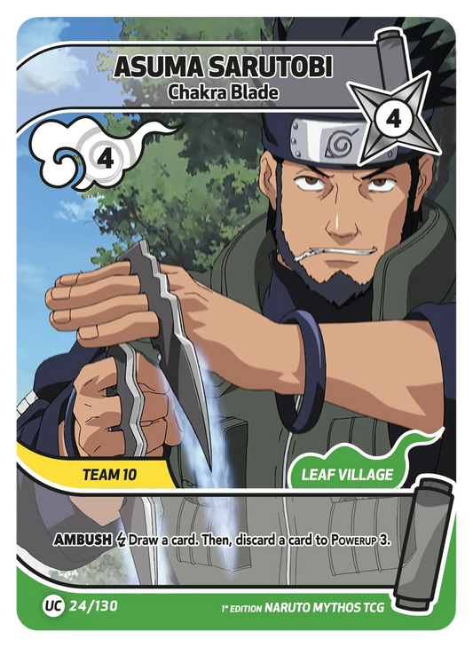 Asuma Sarutobi — Lame de Chakra – KS-024 – Naruto Mythos TCG Konoha Shidō Chapitre 1 FR